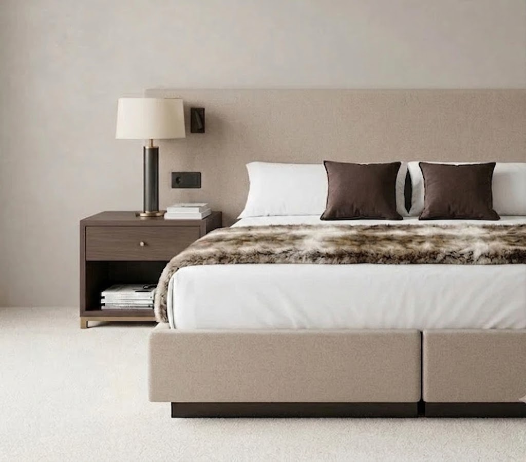 Hotel Boxspringbett "RAUMSINNE PRESTIGE" 180 x 200 cm Box mit Bonellfederkern, Boxhöhe 26 cm Bezug Gr. A oder Gr. D frei wählbar