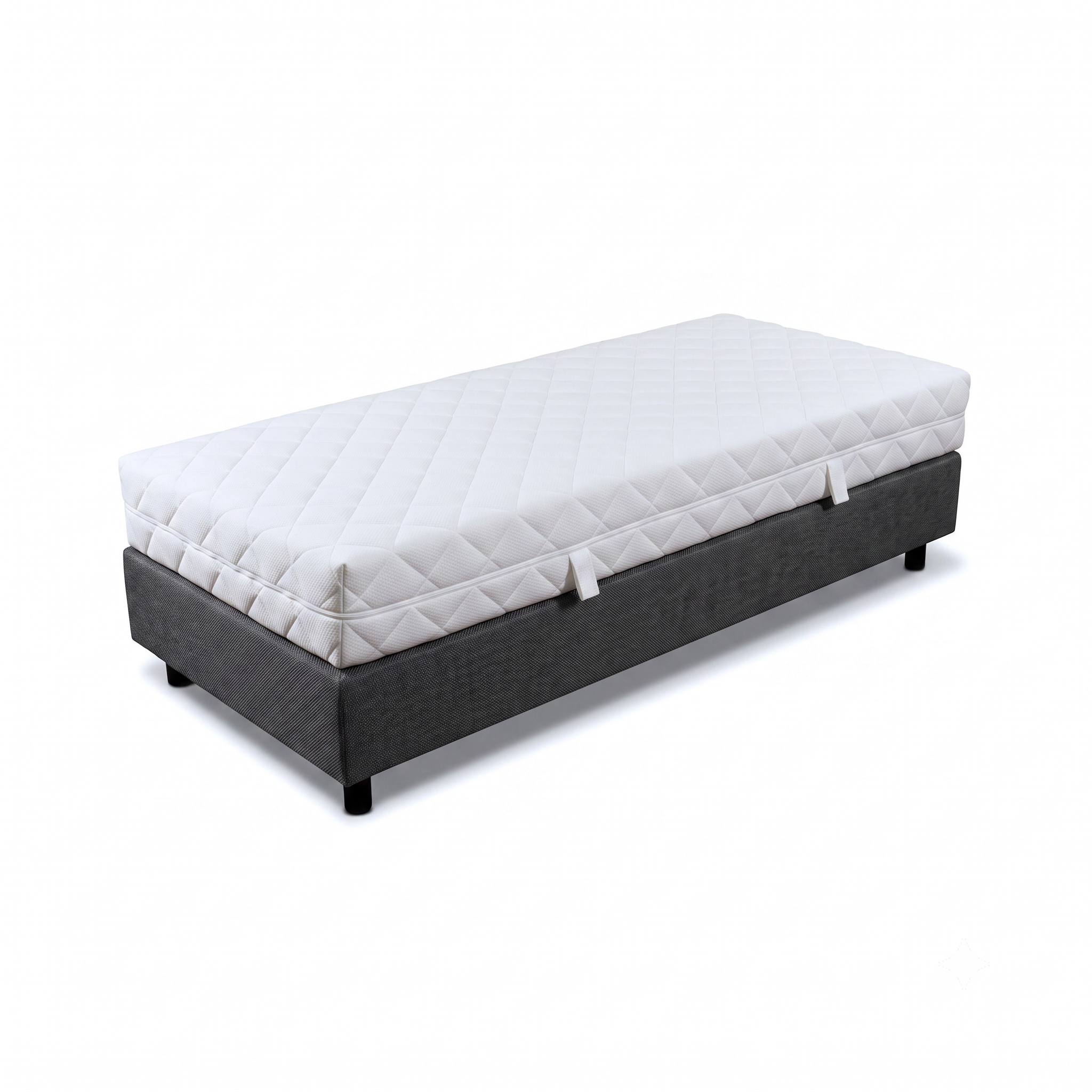 Hotel Boxspringbett "RAUMSINNE BASE" 90 x 200 cm Box mit Bonellfederkern, Boxhöhe 23 cm Bezug Gr. A Dublin Nr. 56 Füße frei wählbar