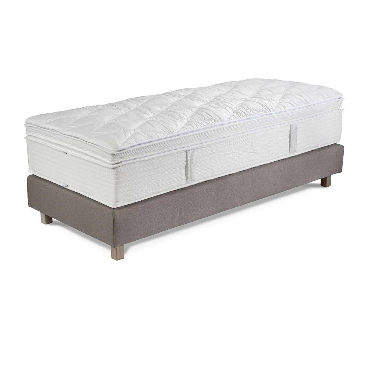 Hotel Boxspringbett "RAUMSINNE PRO" 4 GRÖSSEN Box mit Taschenfederkern, Boxhöhe 20 cm Bezug Gr. A  oder Gr. D frei wählbar Füße frei wählbar, Boxhöhe 20 cm