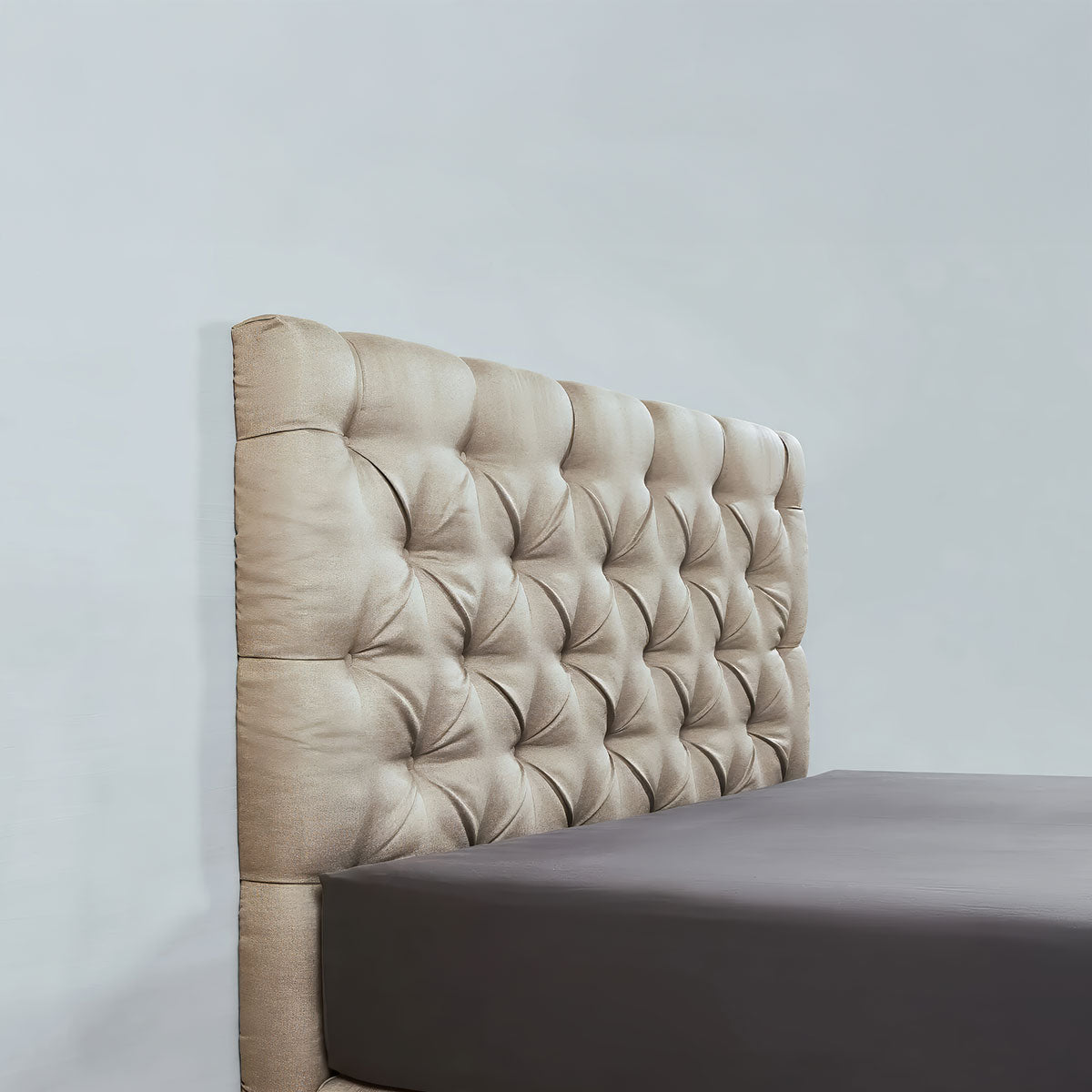 Kopfteil RAUMSINNE PLUS Kos, Stärke 12 cm, klassische Chesterfield Steppung, Stoffbezug nach Wahl, optimale Standardgrößen