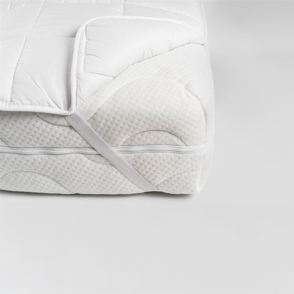 Hotel Matratzenauflage "RAUMSINNE BASE CLEAN 3037A", Polyester/Baumwolle, Füllung 100% Spezial-PES Hohlfaser, Karosteppung,Matratzenschutz