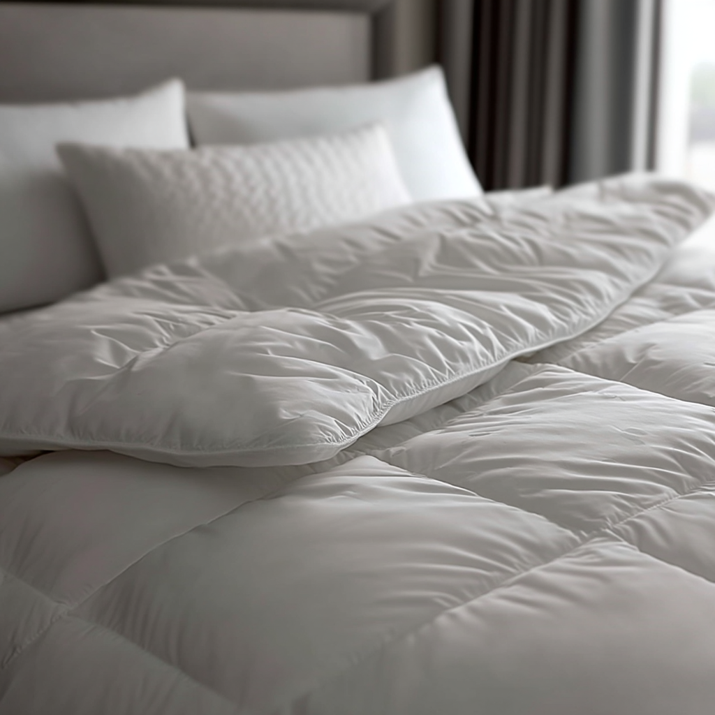 Hotel Decke ANTIALLERGISCH "Steppbett DREAMLINE" Ganzjahresdecke, 140x200 cm Polyester-Hohlfaser, Bezug 100% Baumwolle, weiß